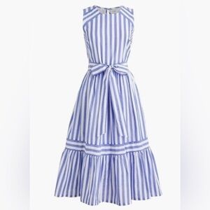 NWOT J.Crew Striped Midi Dress, Size 2